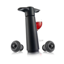 Vacu Vin Wine Saver Pump + 2 Stoppers Black (6987729076282) (8279610196190)