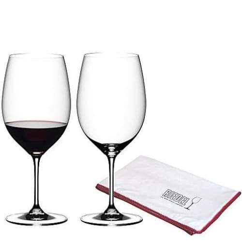 Riedel Vinum Bordeaux/Cabernet Sauvignon (Pair) with Polishing Cloth - {{ The Riedel Shop }}